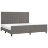 vidaXL Estructura de cama sin colchón cuero sintético gris 200x200 cm