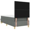 vidaXL Cama tipo Box Spring con colch&oacute;n Gris oscuro 80 x 200 cm tela