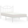 vidaXL Estructura cama sin colchón con cabecero metal blanco 100x190cm