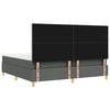 vidaXL Cama tipo Box Spring con colchón Gris oscuro 200 x 200 cm tela