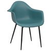 vidaXL Silla de comedor turquesa PP