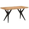vidaXL Mesa de comedor madera maciza de acacia negra 140x70x76 cm