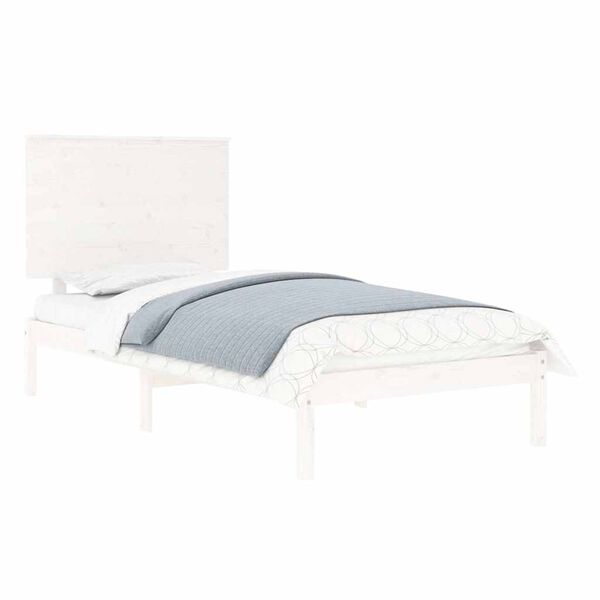 vidaXL Estructura cama sin colch&oacute;n madera maciza pino blanca 100x200cm