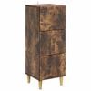 vidaXL Cajonera Roble Ahumado 33 x 34,5 x 90 cm Madera de Ingenier&iacute;a