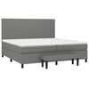 vidaXL Cama box spring con colchón tela gris oscuro 200x200 cm