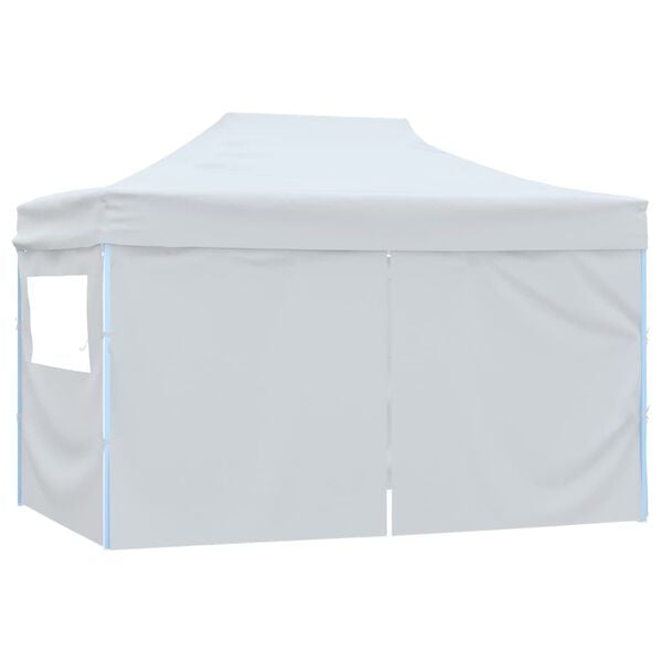 vidaXL Carpa plegable para celebraciones con 4 paredes blanco 3x4,5 m