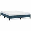 vidaXL Estructura de cama sin colch&oacute;n terciopelo azul oscuro 140x190cm