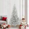 vidaXL &Aacute;rbol de Navidad con 300 LED con soporte Plateado 210 cm PET