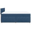 vidaXL Cama box spring con colchón tela azul 160x200 cm