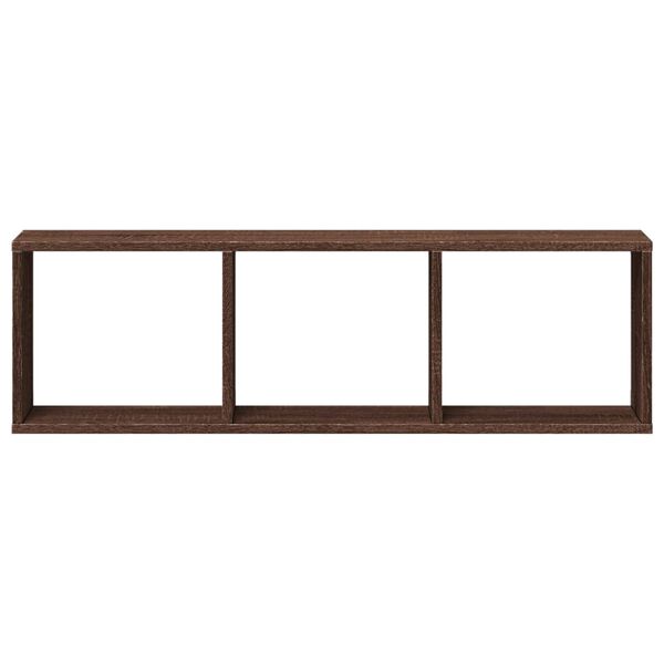 vidaXL Armario de pared madera ingeniería marrón roble 100x16x30 cm