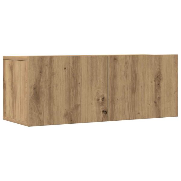 vidaXL Mueble para TV de pared madera contrachapada artesanal 7 piezas