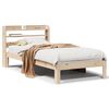 vidaXL Estructura de cama con cabecero madera maciza de pino 90x200 cm