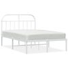 vidaXL Estructura cama sin colch&oacute;n con cabecero metal blanco 120x200cm