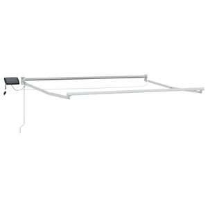 vidaXL Manual Awning Frame with Solar LED 3 x 2 m Blanco