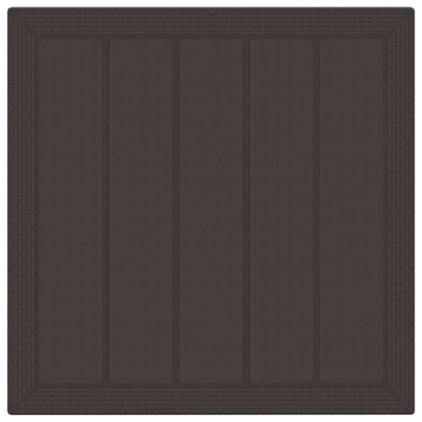 vidaXL Conjunto de Comedor de Jard&iacute;n 5 pcs Marr&oacute;n Polipropileno