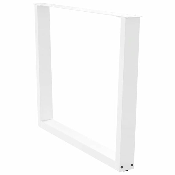 vidaXL Patas para mesa de comedor en forma de V (3 unidades), color blanco, 100 x (72-73,3) cm, acero