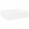 vidaXL Lavabo rectangular de cer&aacute;mica blanco 48x37x13 cm