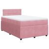 vidaXL Cama box spring con colch&oacute;n terciopelo rosa 120x200 cm