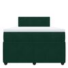 vidaXL Cama box spring con colch&oacute;n terciopelo verde oscuro 120x200 cm