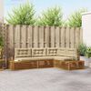 vidaXL Conjunto de sof&aacute;s de exterior con coj&iacute;n 4 Pieza Natural y Beige