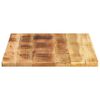 vidaXL Tablero de mesa cuadrado madera maciza rugosa mango 80x50x3,8cm