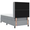 vidaXL Cama tipo Box Spring con colch&oacute;n Gris Claro 200 x 100 cm tela