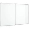 vidaXL Pizarra magn&eacute;tica plegable aluminio 120x100x1,7 cm