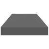 vidaXL Estantes flotantes de pared 2 uds MDF gris brillo 60x23,5x3,8cm