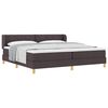 vidaXL Cama tipo Box Spring Marr&oacute;n Oscuro 200 x 200 cm tela