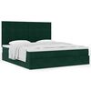 vidaXL Estructura de cama otomana colchones terciopelo verde oscuro