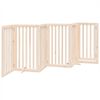 vidaXL Puerta para perros con puerta plegable de 6 paneles, 300 cm, madera de &aacute;lamo