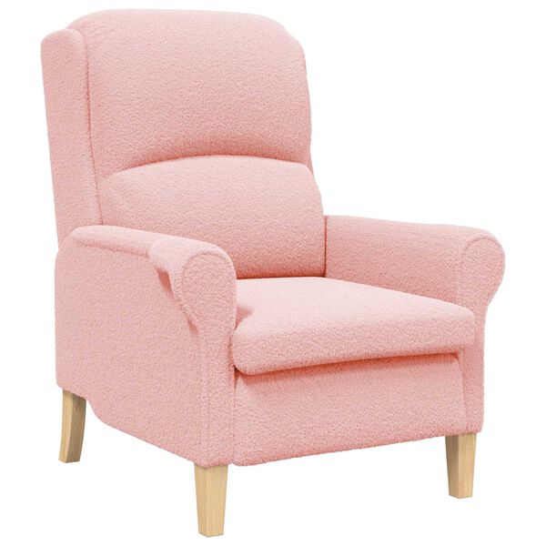 vidaXL sill&oacute;n Rosa 76 x 94 x 102 cm Tela de Sherpa suave