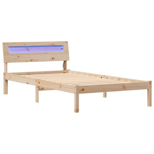 vidaXL Estructura de cama Marr&oacute;n 100 x 200 cm Madera de pino macizo