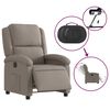 vidaXL Sill&oacute;n reclinable el&eacute;ctrico tela gris taup&eacute;