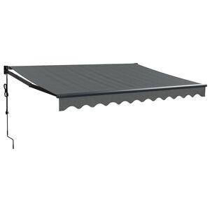 vidaXL Toldo retr&aacute;ctil autom&aacute;tico gris antracita 3x2,5 m