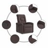 vidaXL Sill&oacute;n reclinable de tela marr&oacute;n oscuro