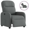 vidaXL Sill&oacute;n reclinable el&eacute;ctrico de tela gris oscuro