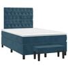 vidaXL Cama box spring con colch&oacute;n terciopelo azul oscuro 120x200 cm