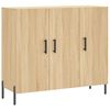 vidaXL Aparador de madera de ingenier&iacute;a roble Sonoma 90x34x80 cm
