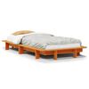 vidaXL Estructura de cama sin colch&oacute;n madera maciza marr&oacute;n 90x190 cm