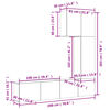 vidaXL Muebles de TV de pared 5 pzas madera ingenier&iacute;a roble ahumado