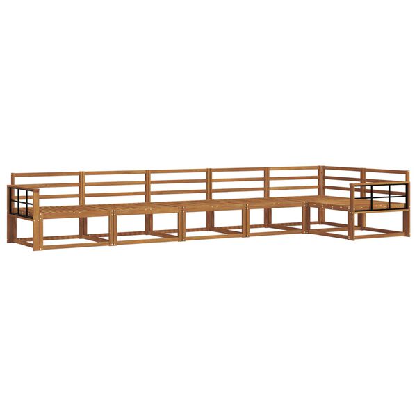 vidaXL Conjunto de sof&aacute;s de exterior 6 pcs Natural