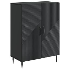 vidaXL Aparador Negro 66 x 34,5 x 89,5 cm Madera de Ingenier&iacute;a
