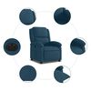 vidaXL Sill&oacute;n reclinable el&eacute;ctrico terciopelo azul