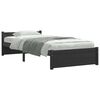 vidaXL Estructura de cama sin colch&oacute;n madera maciza negro 75x190 cm