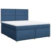 vidaXL Cama box spring con colch&oacute;n tela azul 180x200 cm