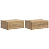 vidaXL Mesita de Noche de Pared 2 uds. Roble artisan 49 x 34,5 x 20 cm