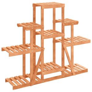 vidaXL Soporte para flores madera maciza abeto 110x25x96 cm