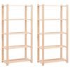 vidaXL Estanter&iacute;a 5 niveles 2 unidades madera pino maciza 250 kg