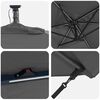 vidaXL Parasol de cantilever tipo plátano Antracita 294 x 200 x 254 cm